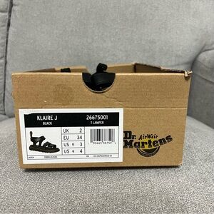 Dr. Martens Kids Black Klaire J Strappy Sandals